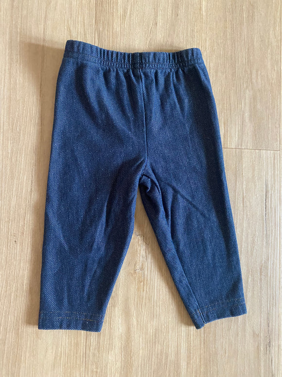 Child of Mine Denim Colored Leggings, 3-6M