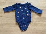Carter's Flower Long Sleeve Onesie, 6M