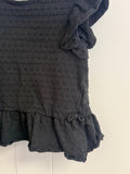 H&M Black Designed Top, 6X/7