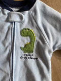 Carter's Blue Dino Fleece Sleep Suit, 0-6M