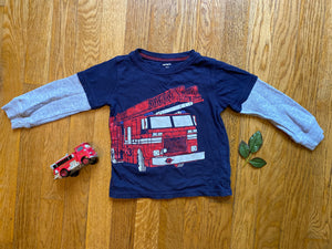 Fire Truck Long Sleeve 24M