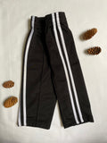 Black With White Stripes Pants 12M