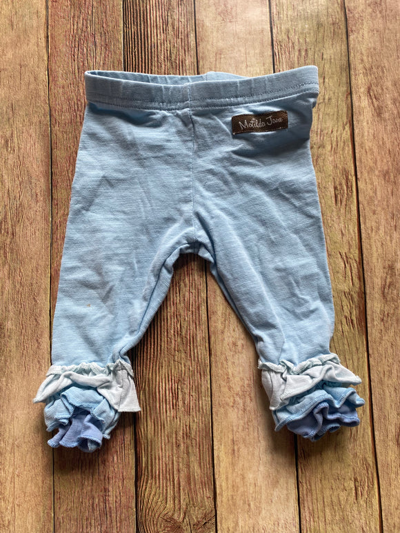 Light Blue Matilda Leggings, 3-6M