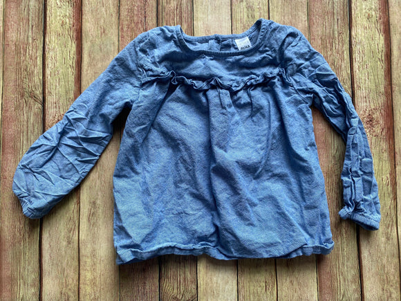 Lightweight Denim Loose Long Sleeve, 4T