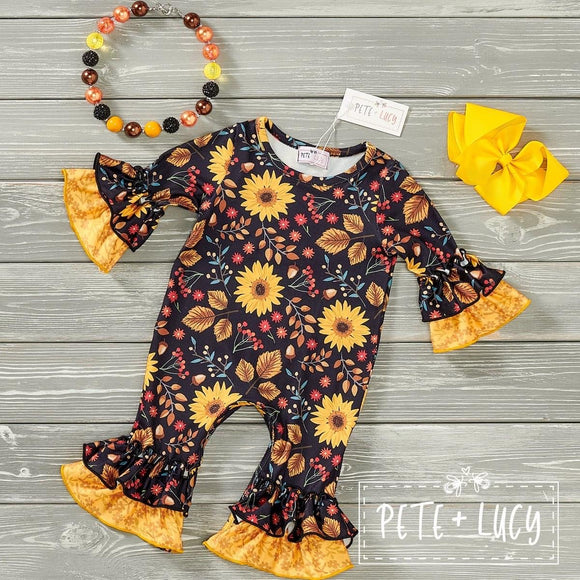 Sweet Sunflower Romper, 3-6M & 18-24M