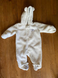 White Bear Fleece Winter Bodysuit, 3M