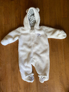 White Bear Fleece Winter Bodysuit, 3M