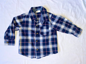 Plaid Button Down, 12-18M