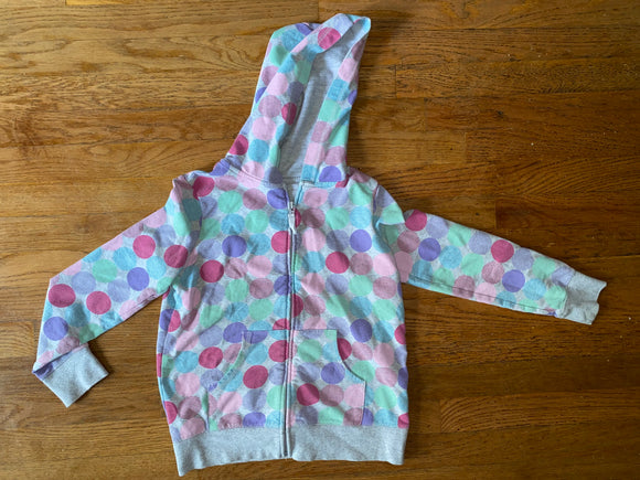 Polka Dot Zip Up, L(10-12)