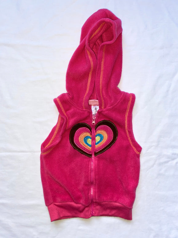 Fleece Heart Vest, 18M