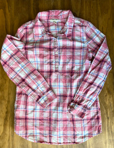 Pink Button Down Tunic/Dress, XL(14/16)