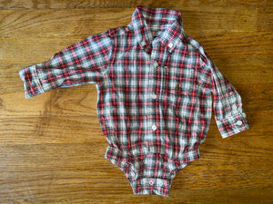 Button Down Onesie, 3-6M