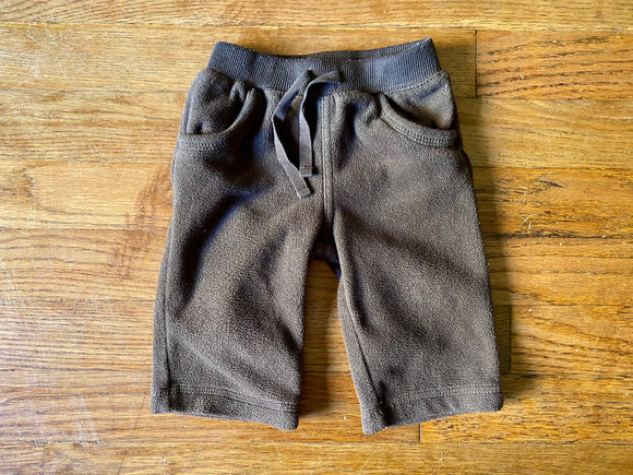 Brown Fleece Pants, 3-6M