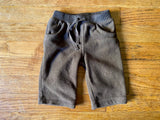 Brown Fleece Pants, 3-6M