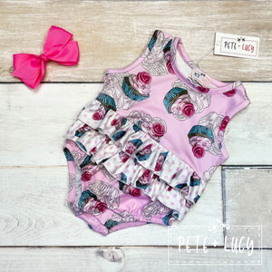 Fancy Cupcakes Romper, 18-24M