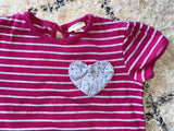 Striped Heart Tunic/Dress, 3T