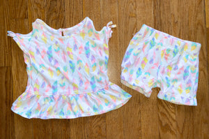 Feather Print Set, 2T