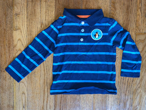 Striped Long Sleeve Polo, 24M