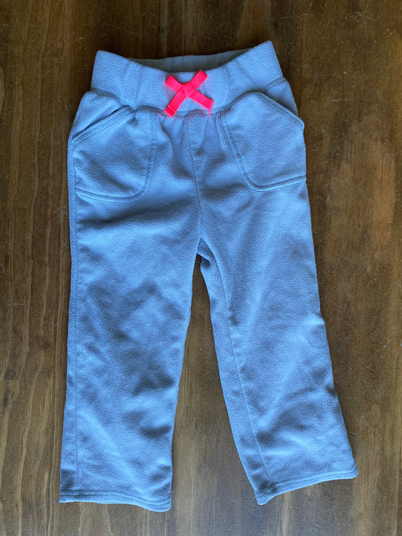 Grey Fleece Sweatpants, 2T