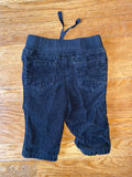 Black Corduroy Pants, 3-6M