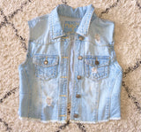 Light Blue Jean Vest, Small (Juniors ~Size 16)