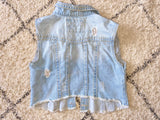 Light Blue Jean Vest, Small (Juniors ~Size 16)