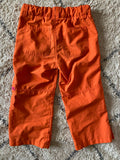 Orange Windbreaker Material Capris, 8 Reg