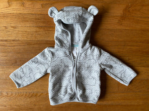 Bear Print Zip Up, 6M