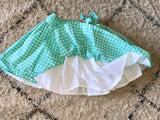 Mint/White Checkered Skirt, 2T