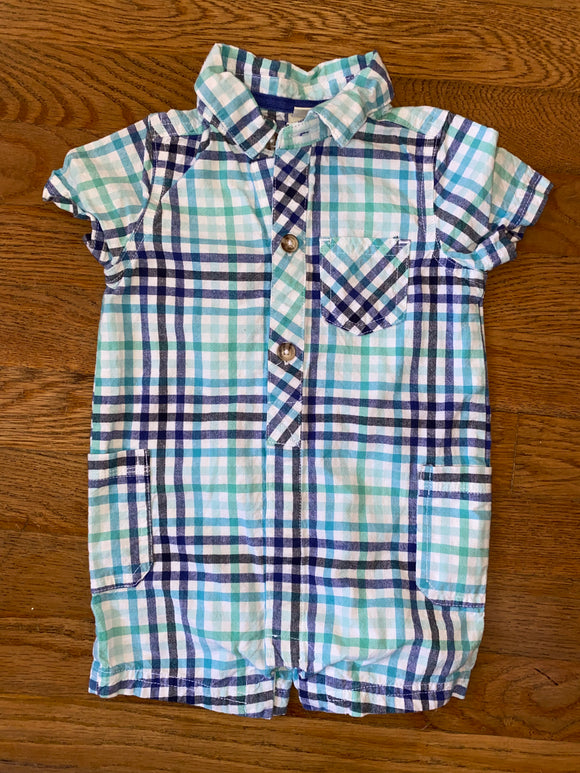 Checkered Romper, 9M