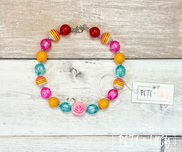 Up Up Away Bubblegum Necklace