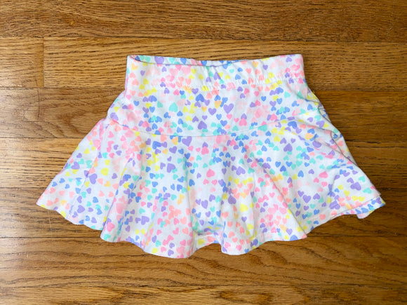 Heart Print Skort, 2T