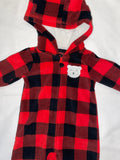 Fleece Buffalo Plaid Bodysuit, 3M