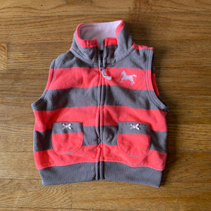 Horse Fleece Vest, 9M