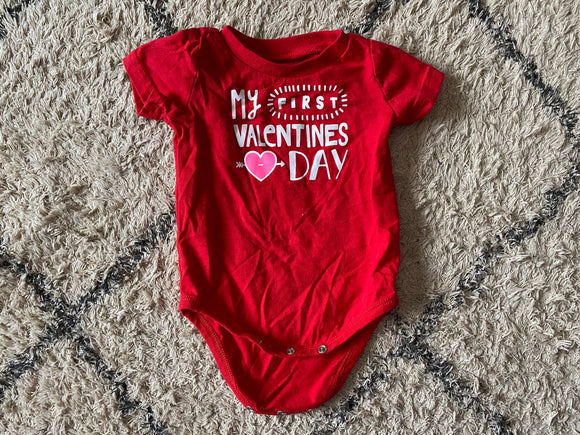 'My First Valentine's Day' Onesie, 3M