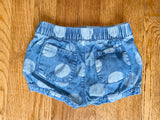 Polka Dot Denim Shorts, 3T