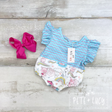 Piggy Party Romper, 0-3M