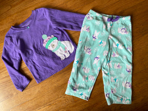 Polar Bear Fleece Pj Set, 3T