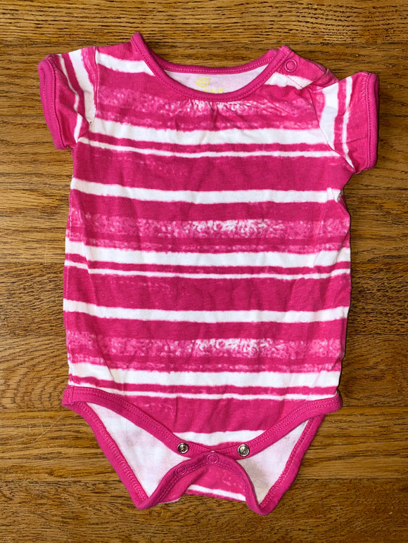 Pink/White Striped Onesie, 3M