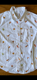 Hamburger Print Button Down, S(6-7)