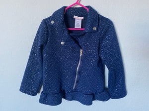 Blue Sparkle Zip Up, 3T