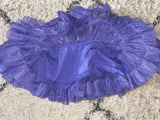 Purple, Silver Star Print Tulle Skirt, 2T