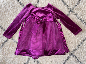 Magenta Velvet/Tulle Dress, 2T