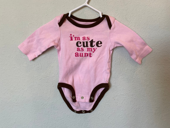 'Cute as My Aunt' Onesie, NB