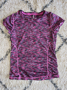 Pink/Black Athletic Tee, S(6/6X)