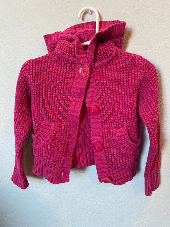 Pink Knitted Cardigan, XS(4)