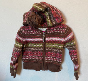 Knitted Zip Up Sweater, 3T