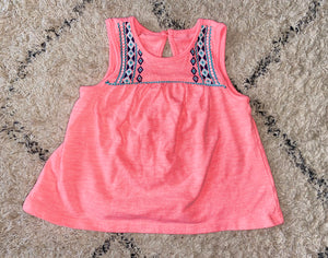 Neon Pink Aztec Top, 6-9M