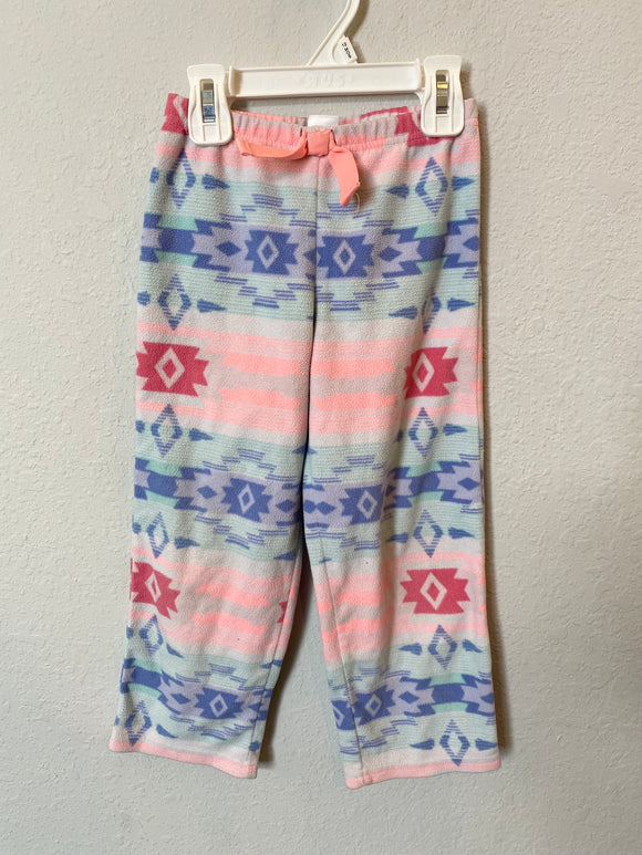 Fleece Aztec Print Pajama Bottoms, 5T