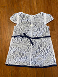 White Lace Flower Dress, 3T